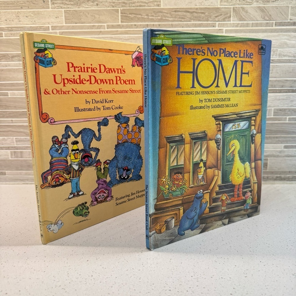 Set of 2 Sesame Street book club hardcover books